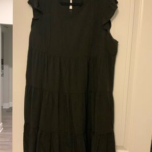 Black Tiered Sleeveless Dress
